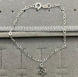 Pulseira Trevo da Sorte Vazado Prata