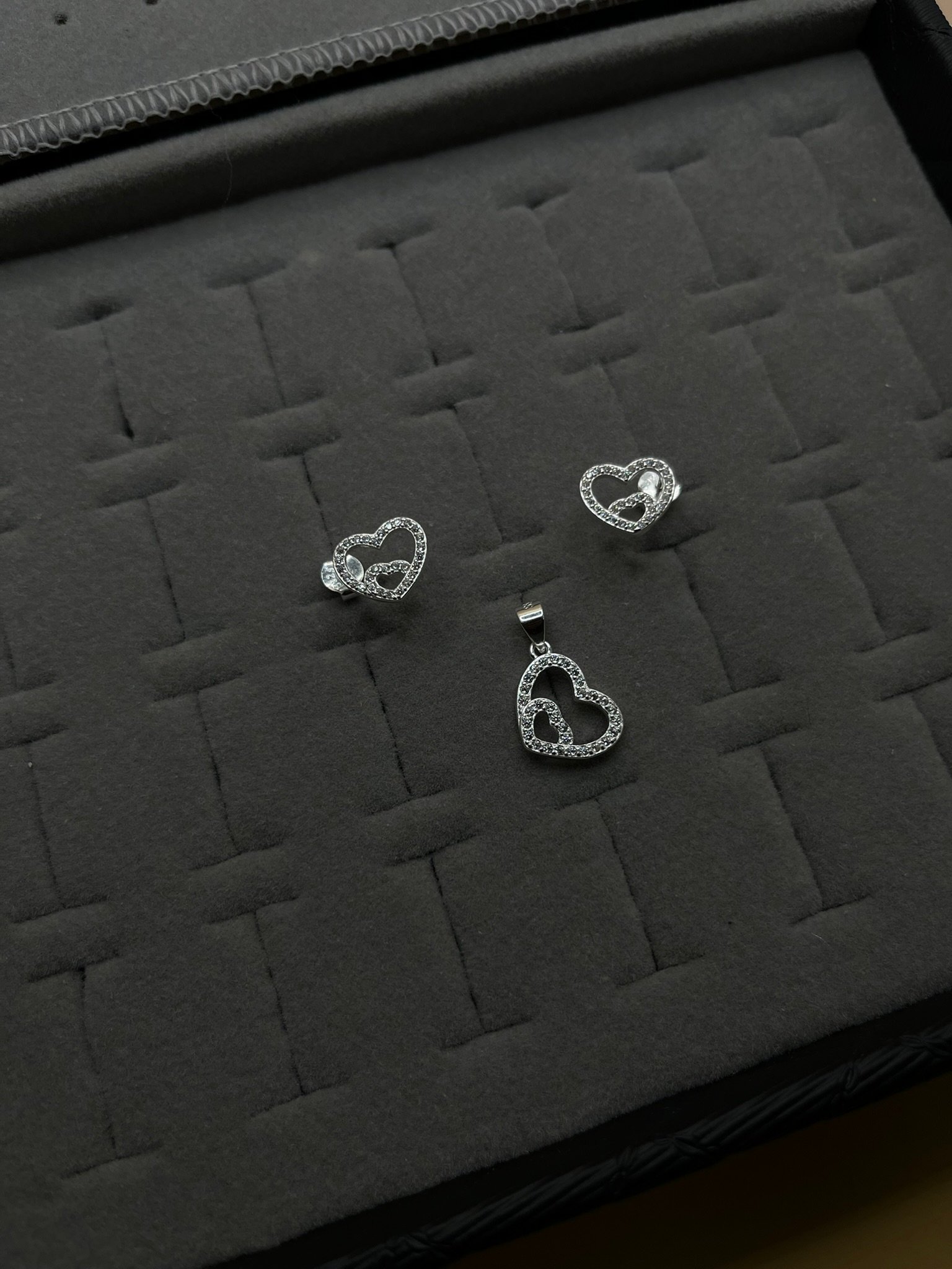 Conjunto Laço de Amor Eterno – Prata 925 Cravejado - Imagem 2