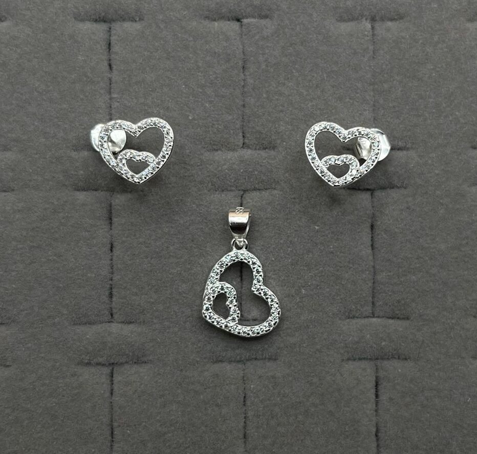 Conjunto Laço de Amor Eterno – Prata 925 Cravejado